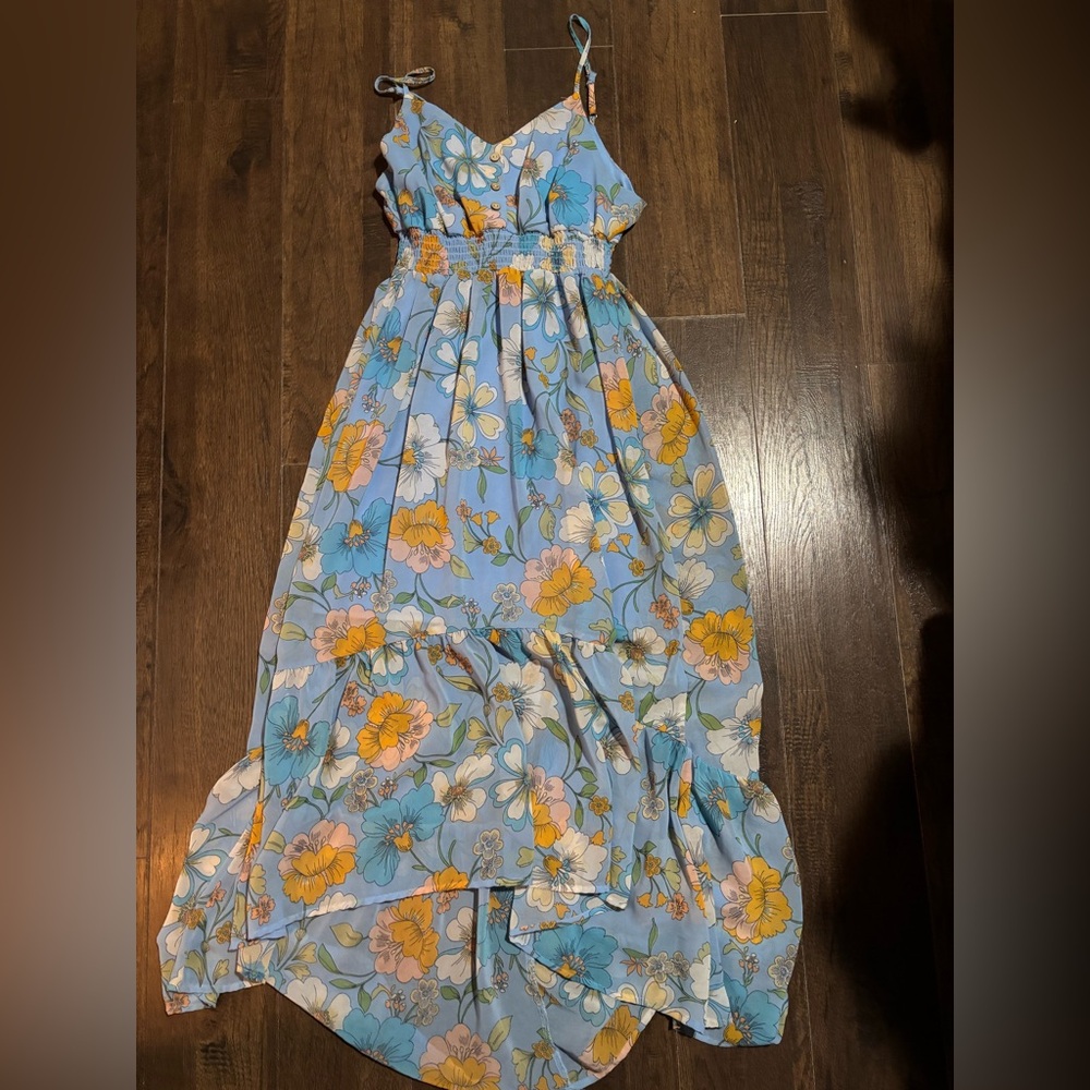 Floral Blue Kids Dress